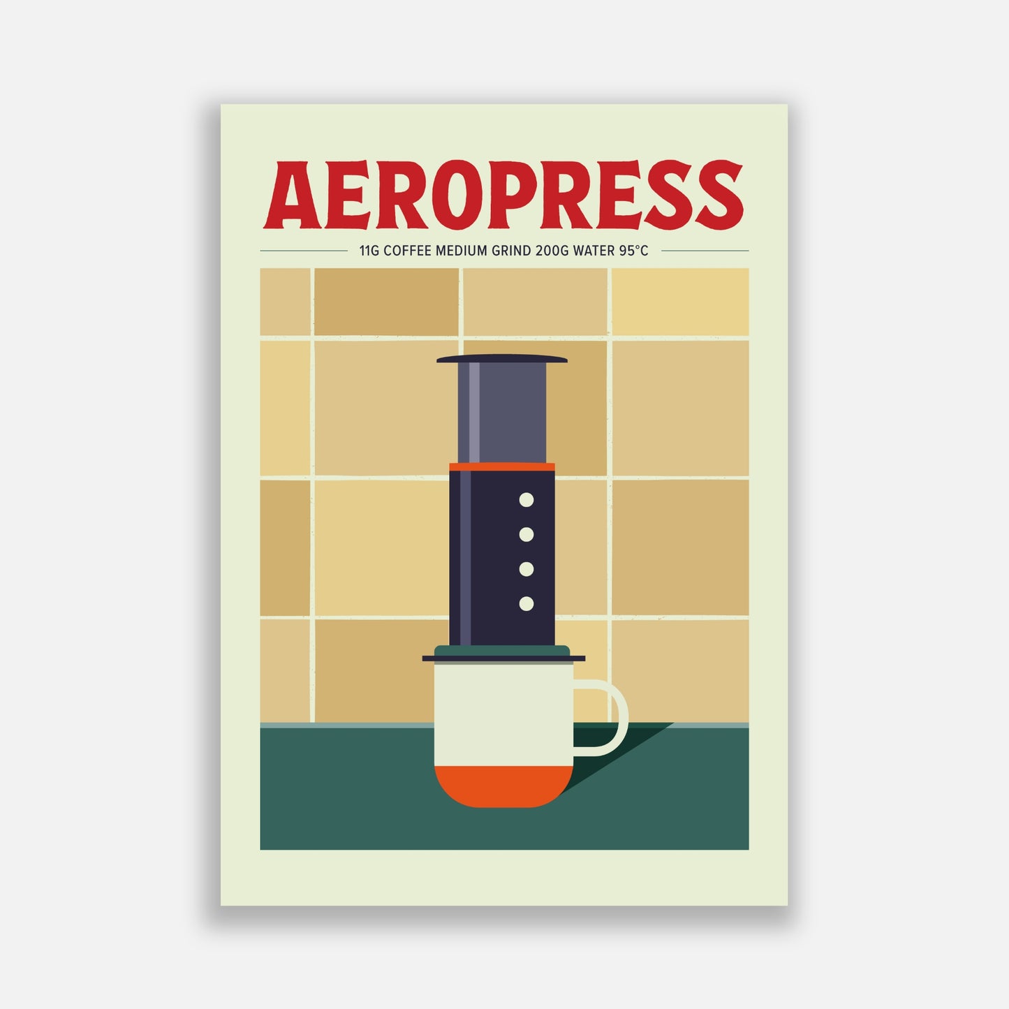 Aeropress Print - Coffee Maker Series