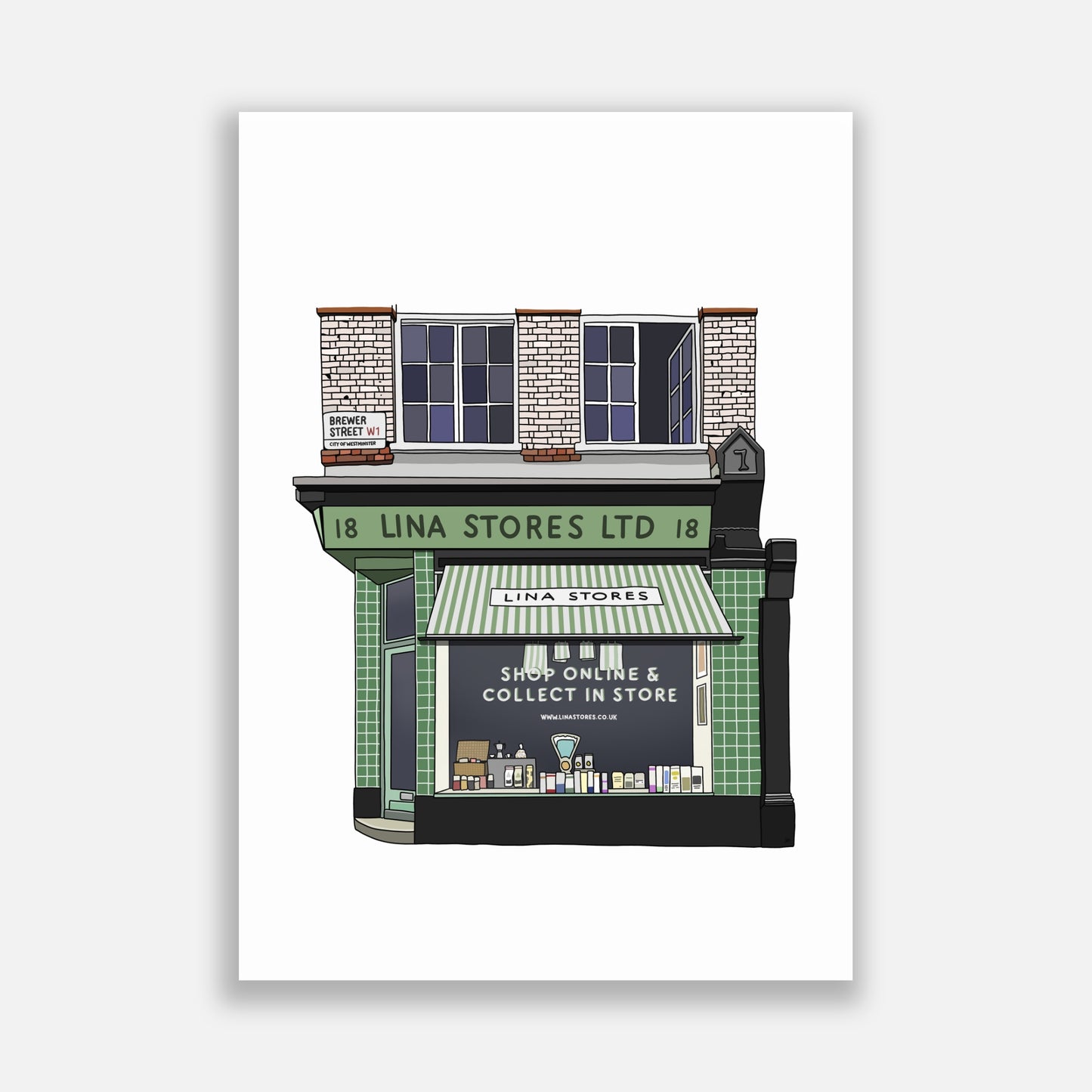 Lina Stores Soho Illustration