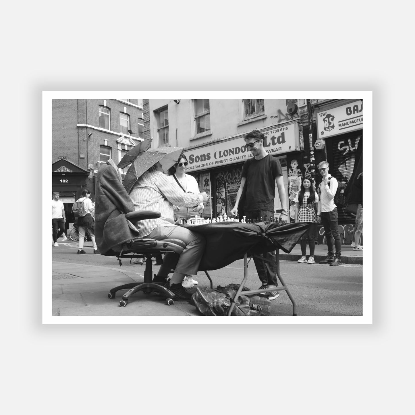 Chess Man on Brick Lane Photo Print