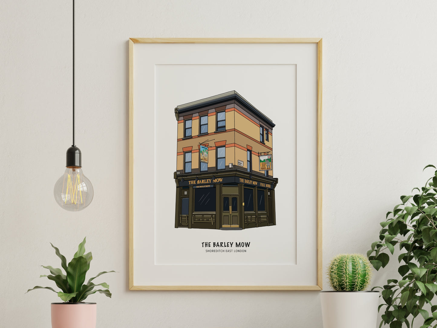 Barley Mow Pub Shoreditch Illustration