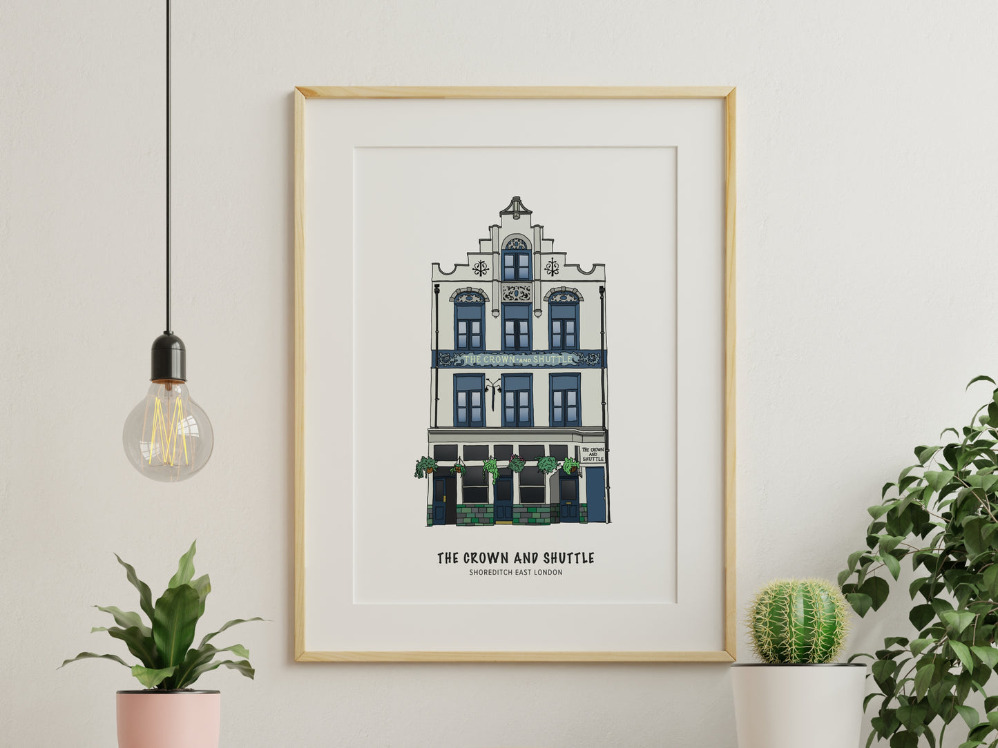 Crown & Shuttle Pub Shoreditch Illustration