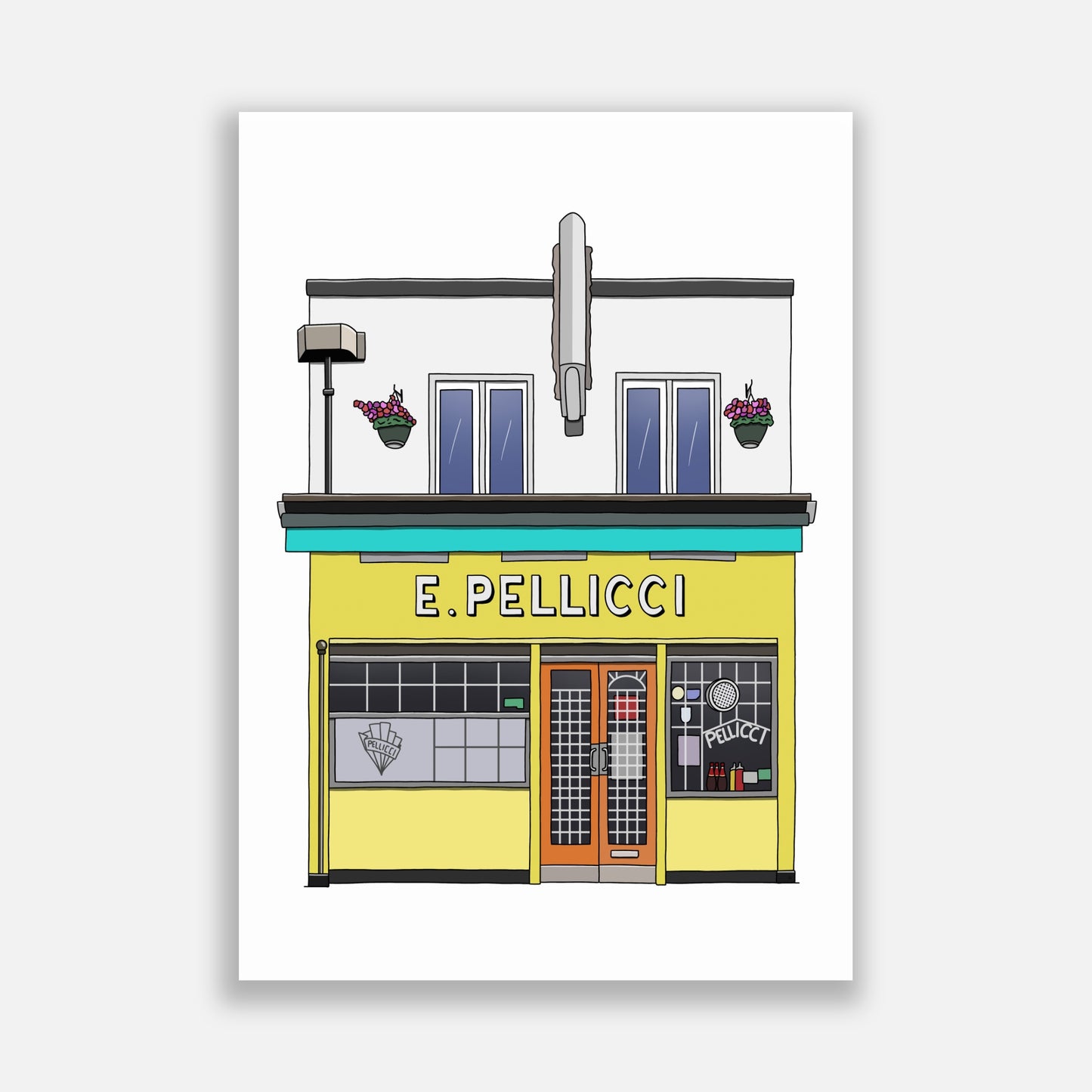E Pellicci Cafe Bethnal Green Illustration