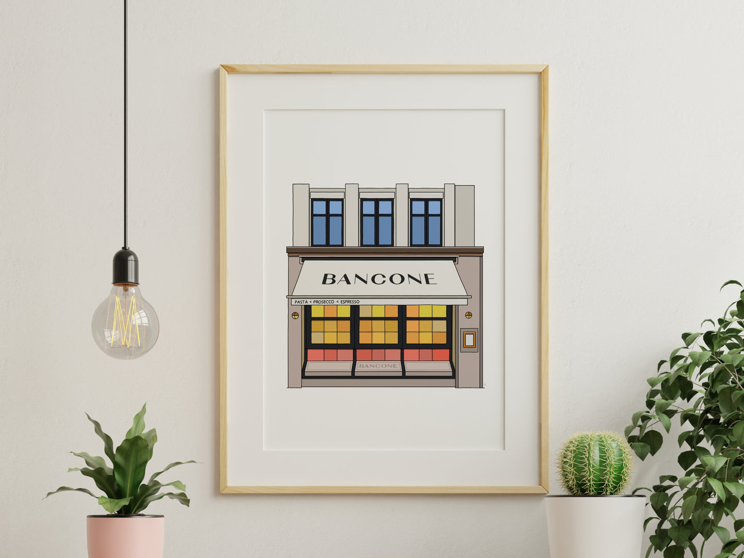 Bancone William Golden Square Soho Illustration