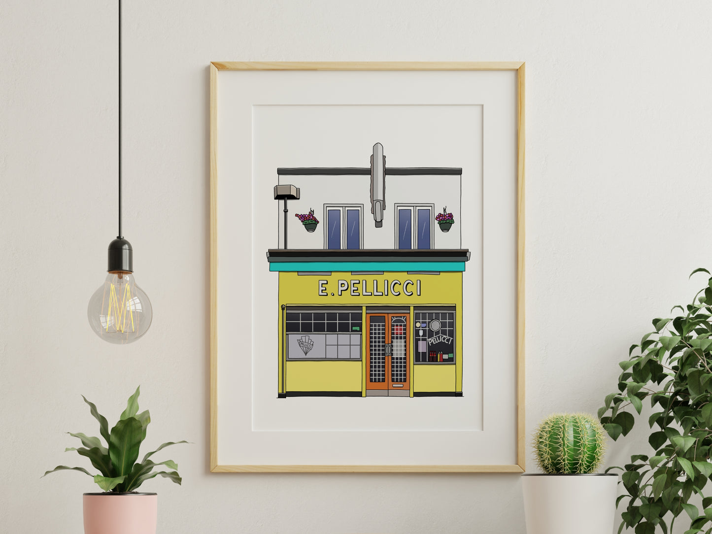 E Pellicci Cafe Bethnal Green Illustration