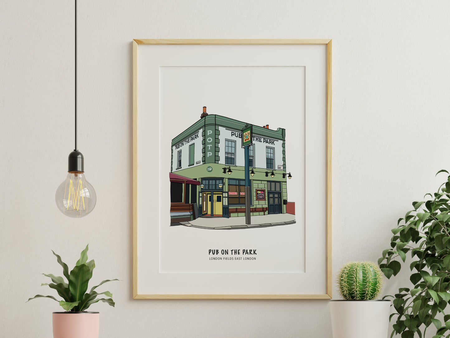 Pub on The Park London Fields Illustration