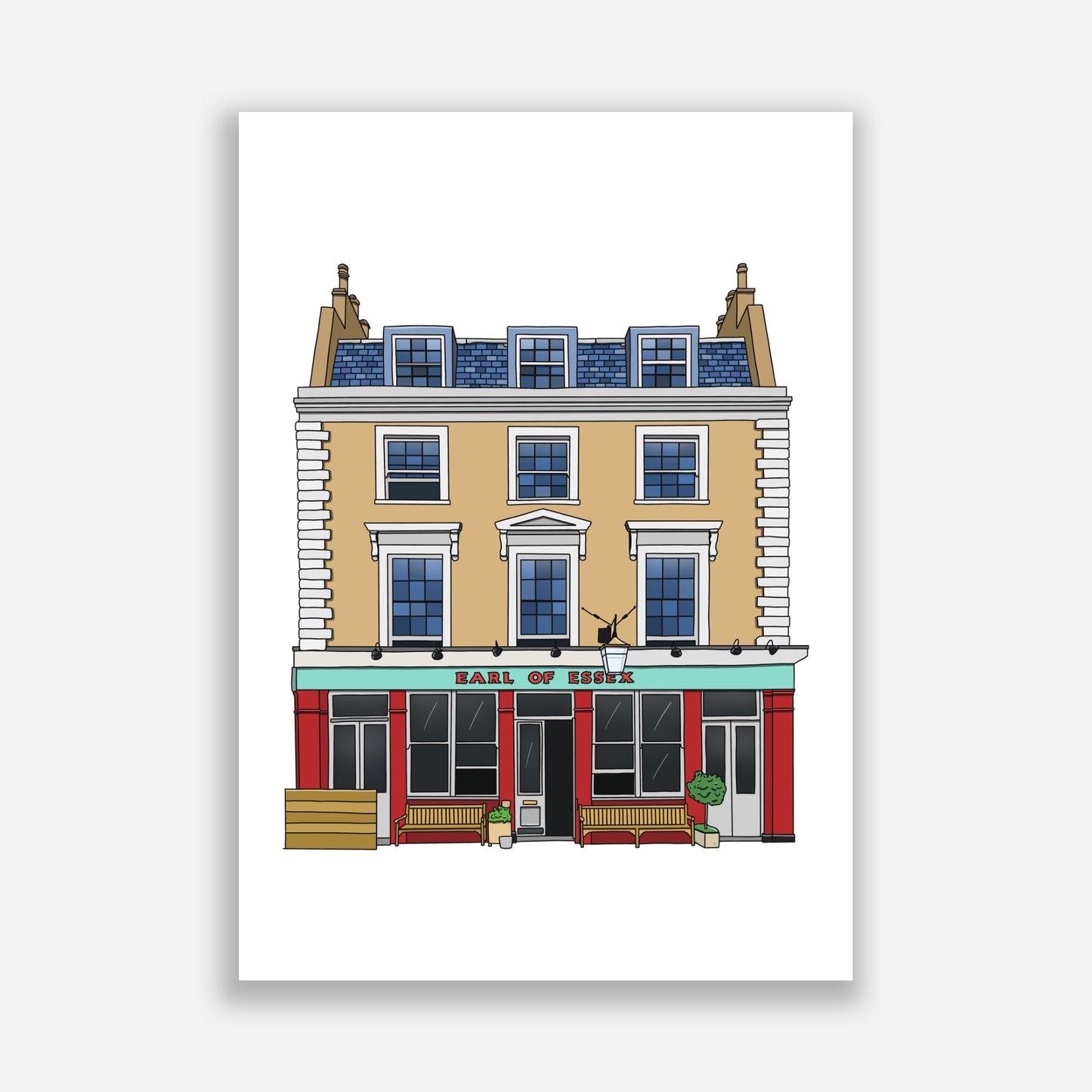 Earl of Essex Pub Illustration