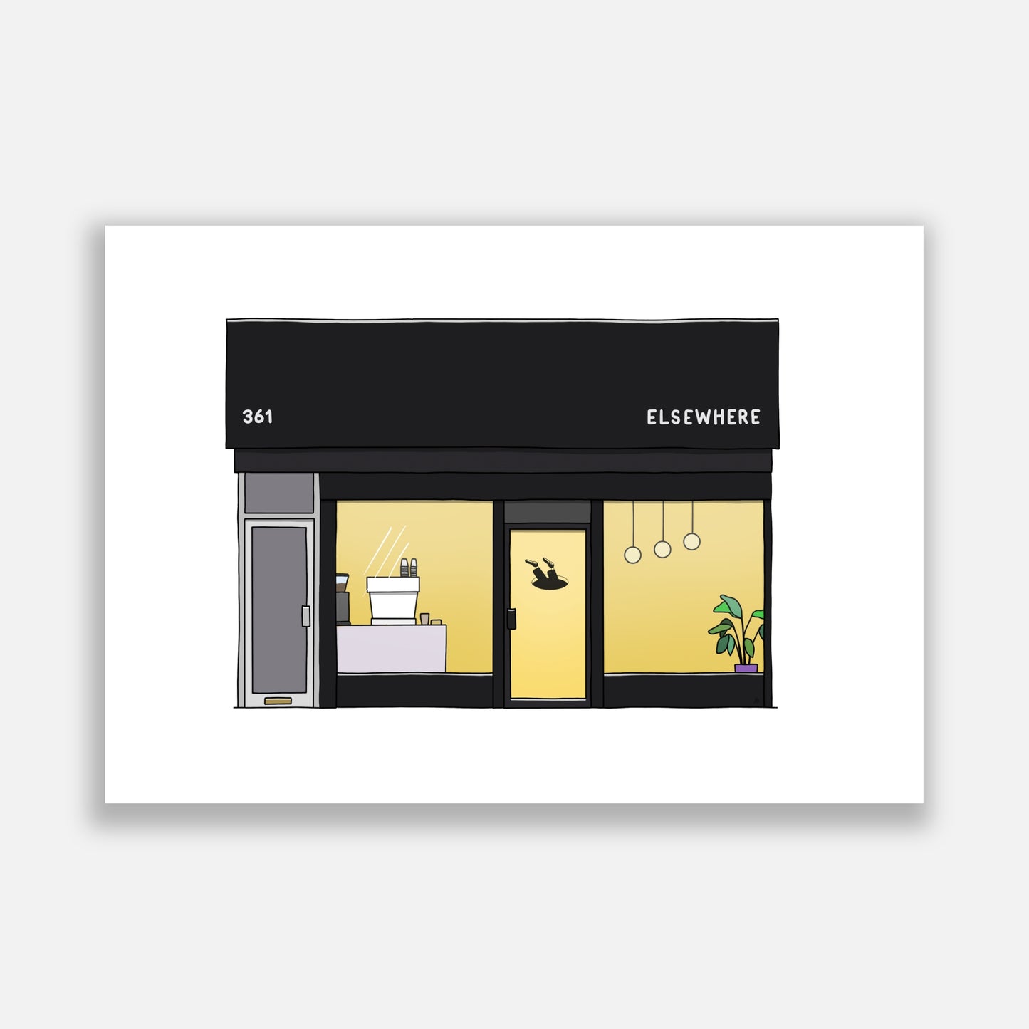 Elsewhere Coffee Crofton Park Illustration