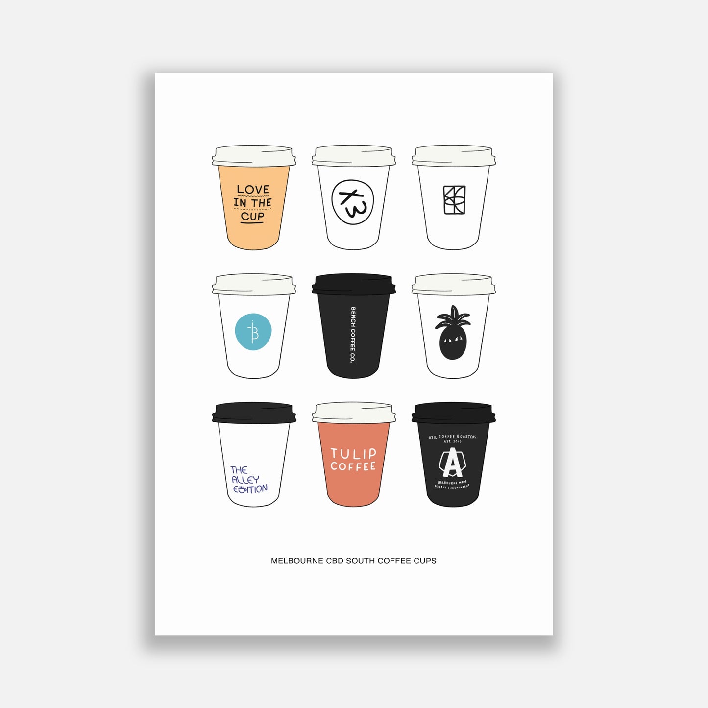 Melbourne CBD South Coffee Cups