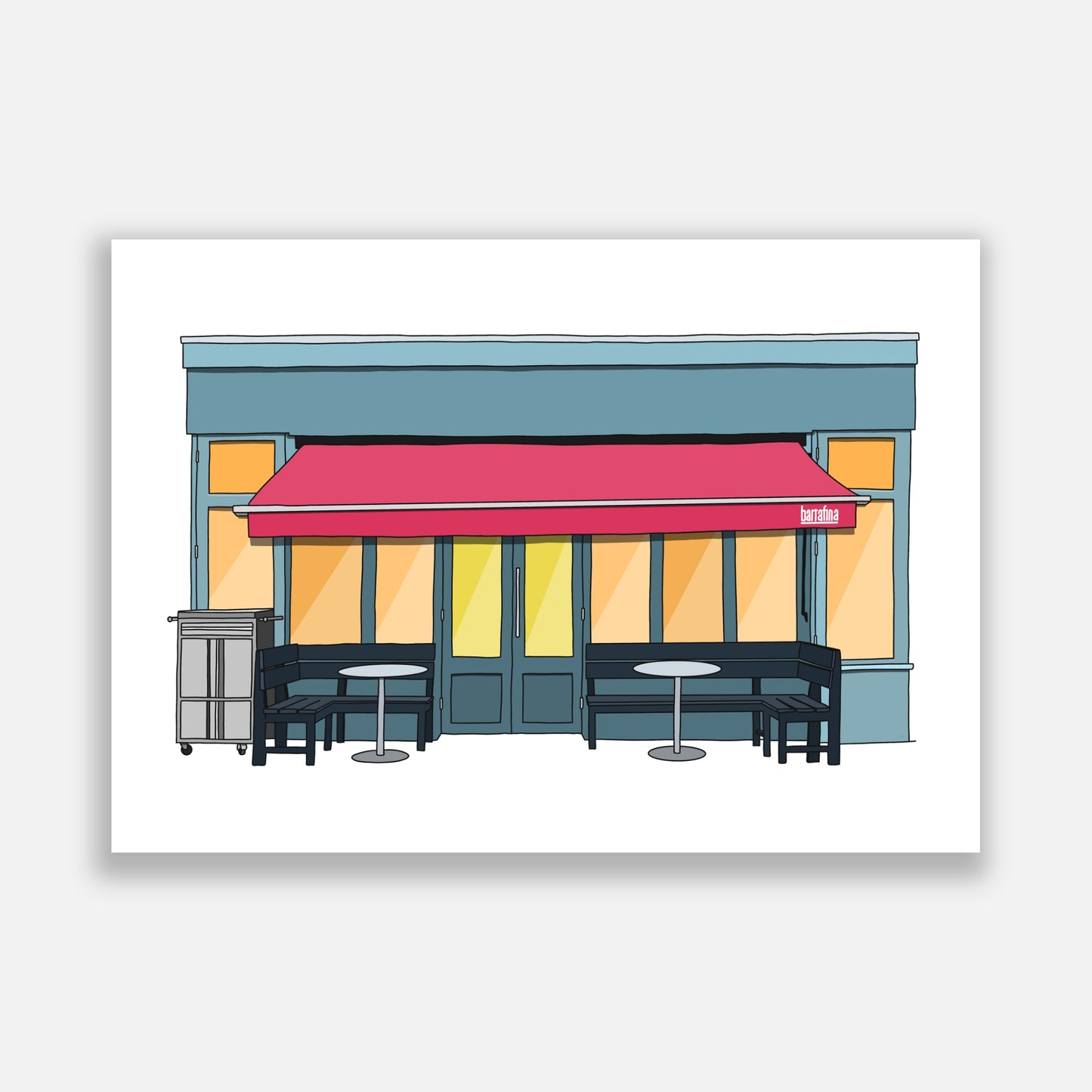 Barrafina Dean Street Soho Illustration