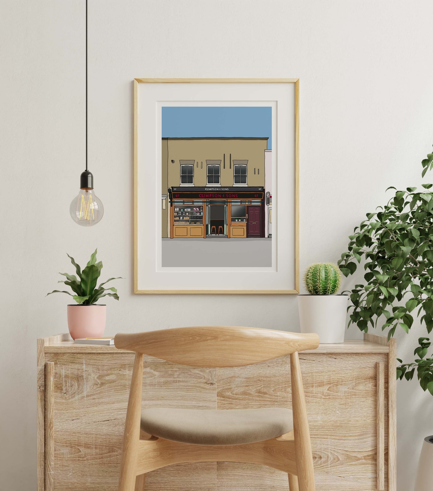 Climpsons & Sons Shop Front Illustration