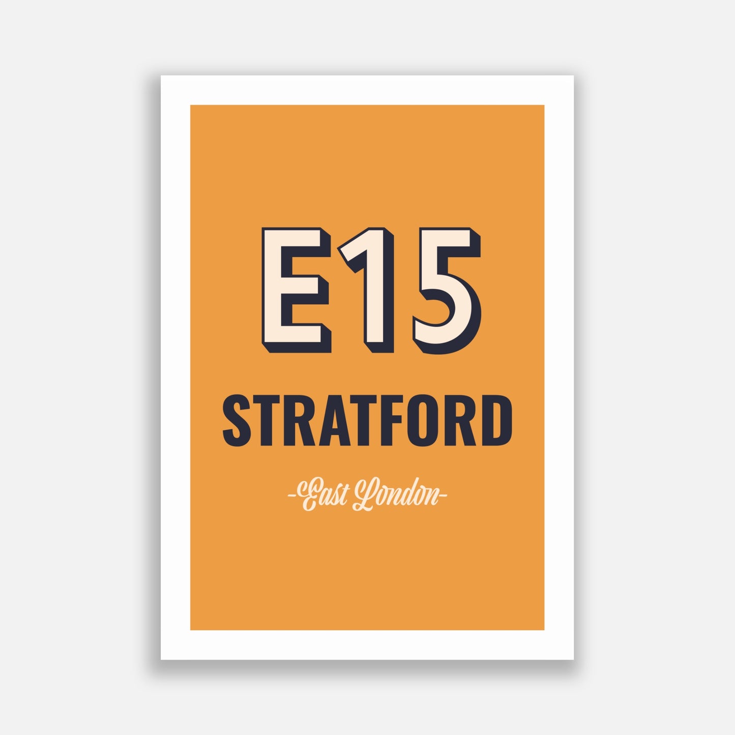Stratford E15 Postcode Poster