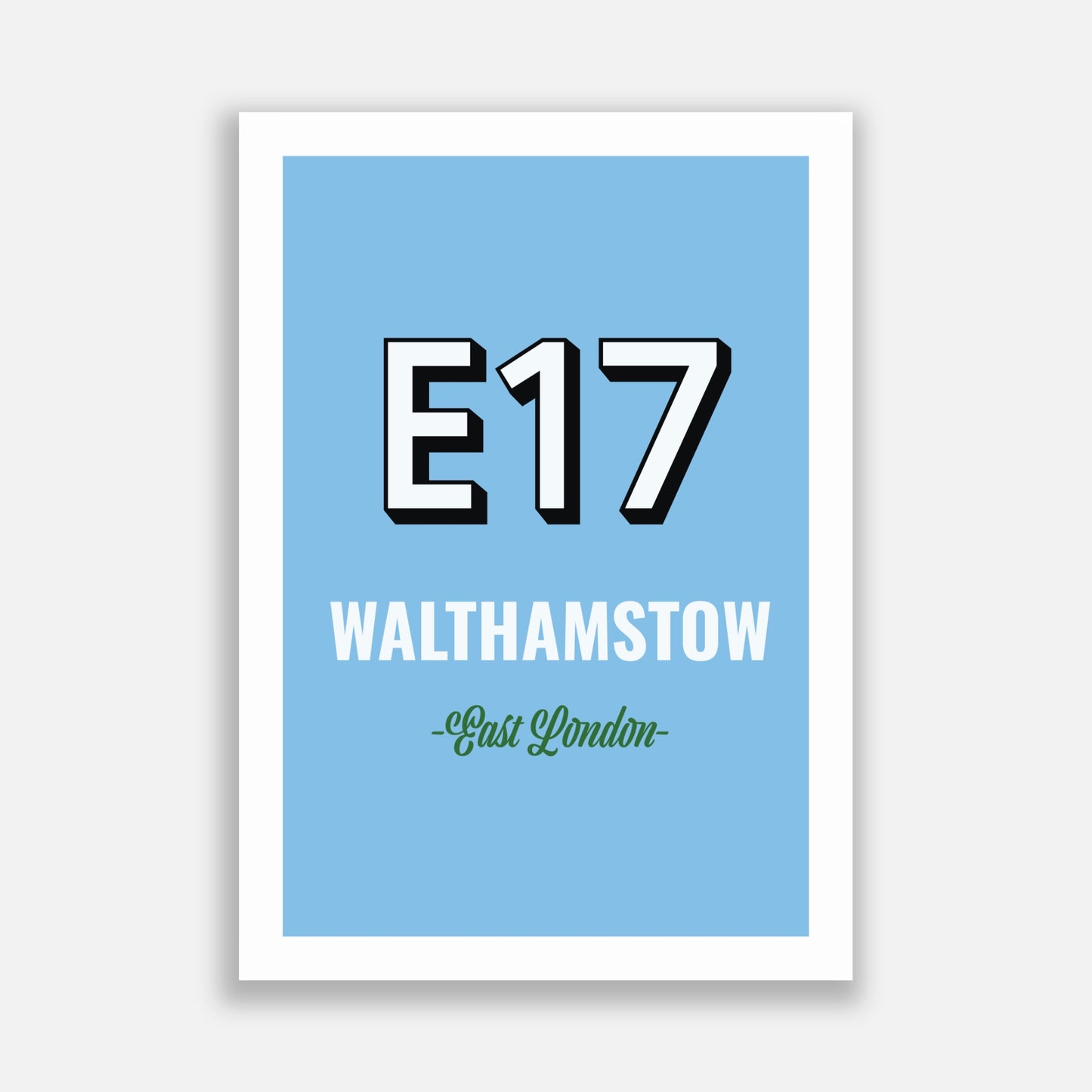 Walthamstow E17 Postcode Poster