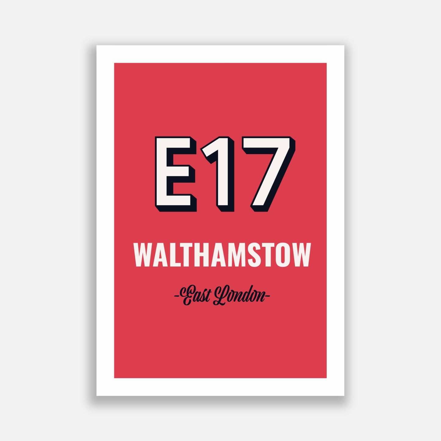 Walthamstow E17 Postcode Poster