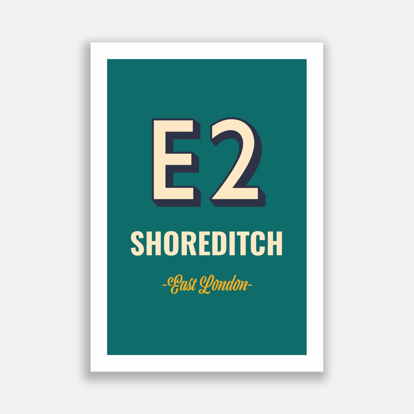 Shoreditch E2 Postcode Poster