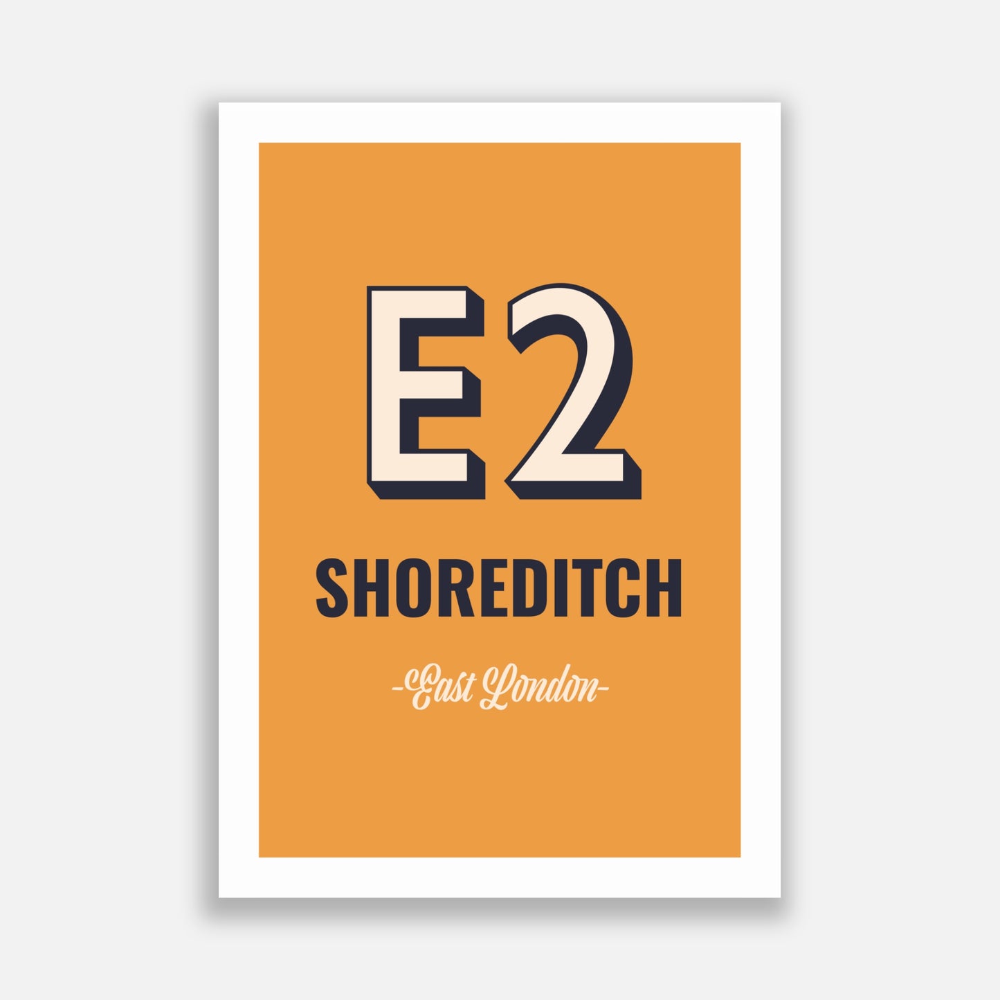 Shoreditch E2 Postcode Poster