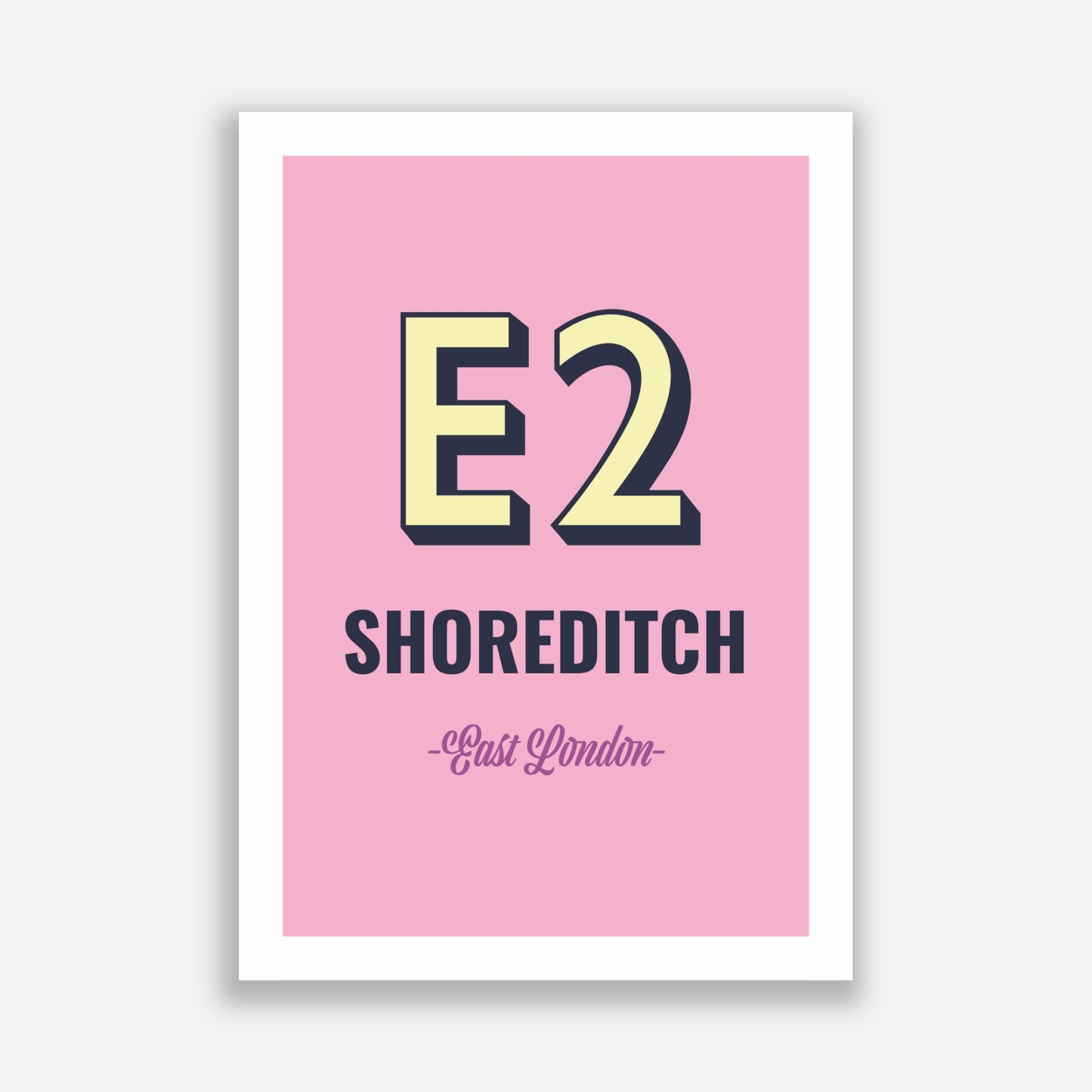 Shoreditch E2 Postcode Poster