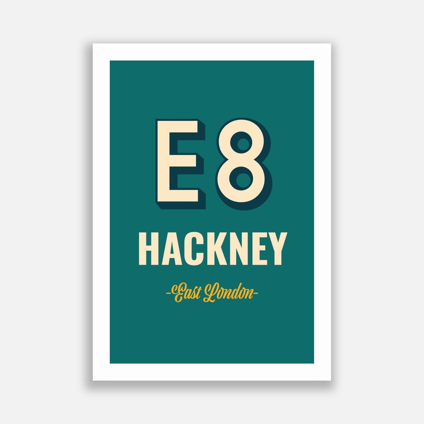 Hackney E8 Postcode Poster
