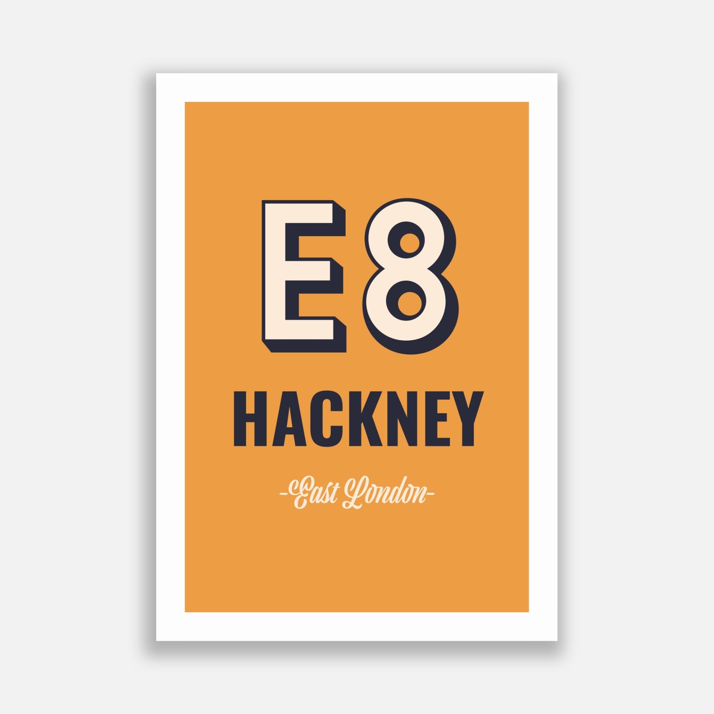 Hackney E8 Postcode Poster