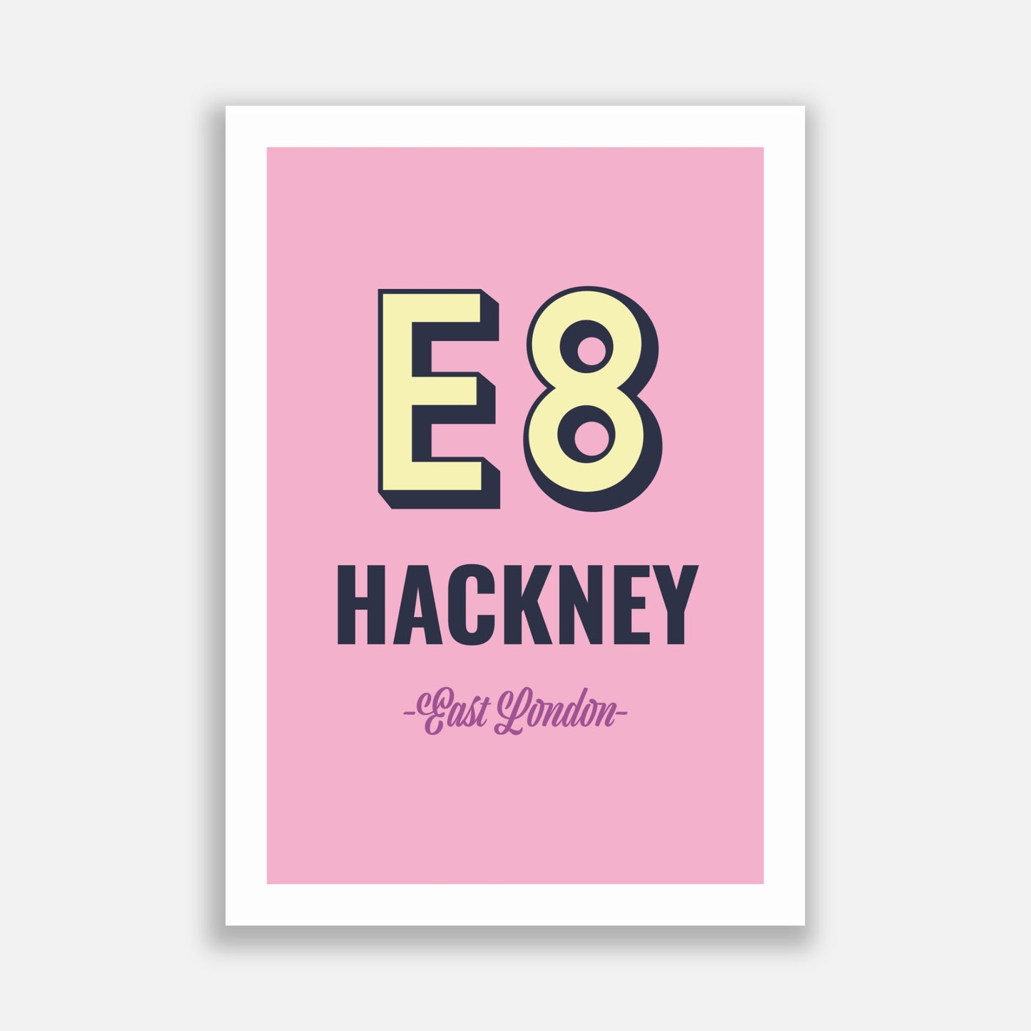 Hackney E8 Postcode Poster