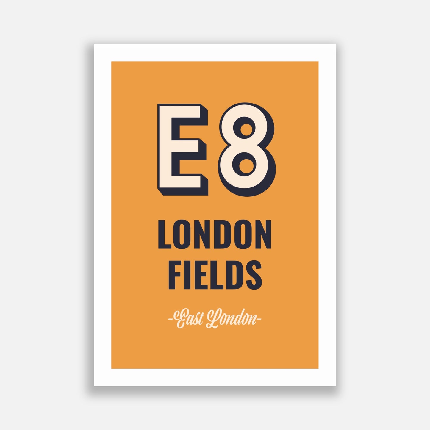 London Fields E8 Postcode Poster