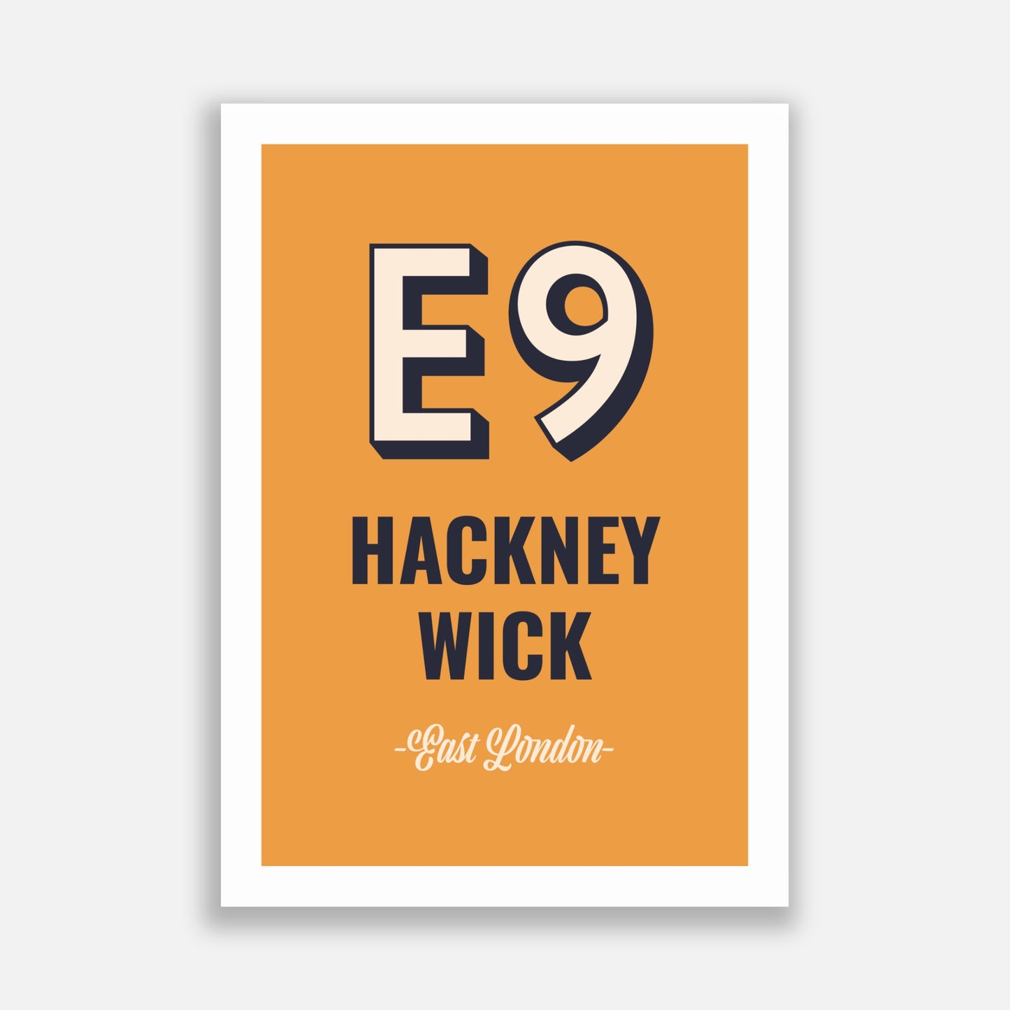 Hackney Wick E9 Postcode Poster