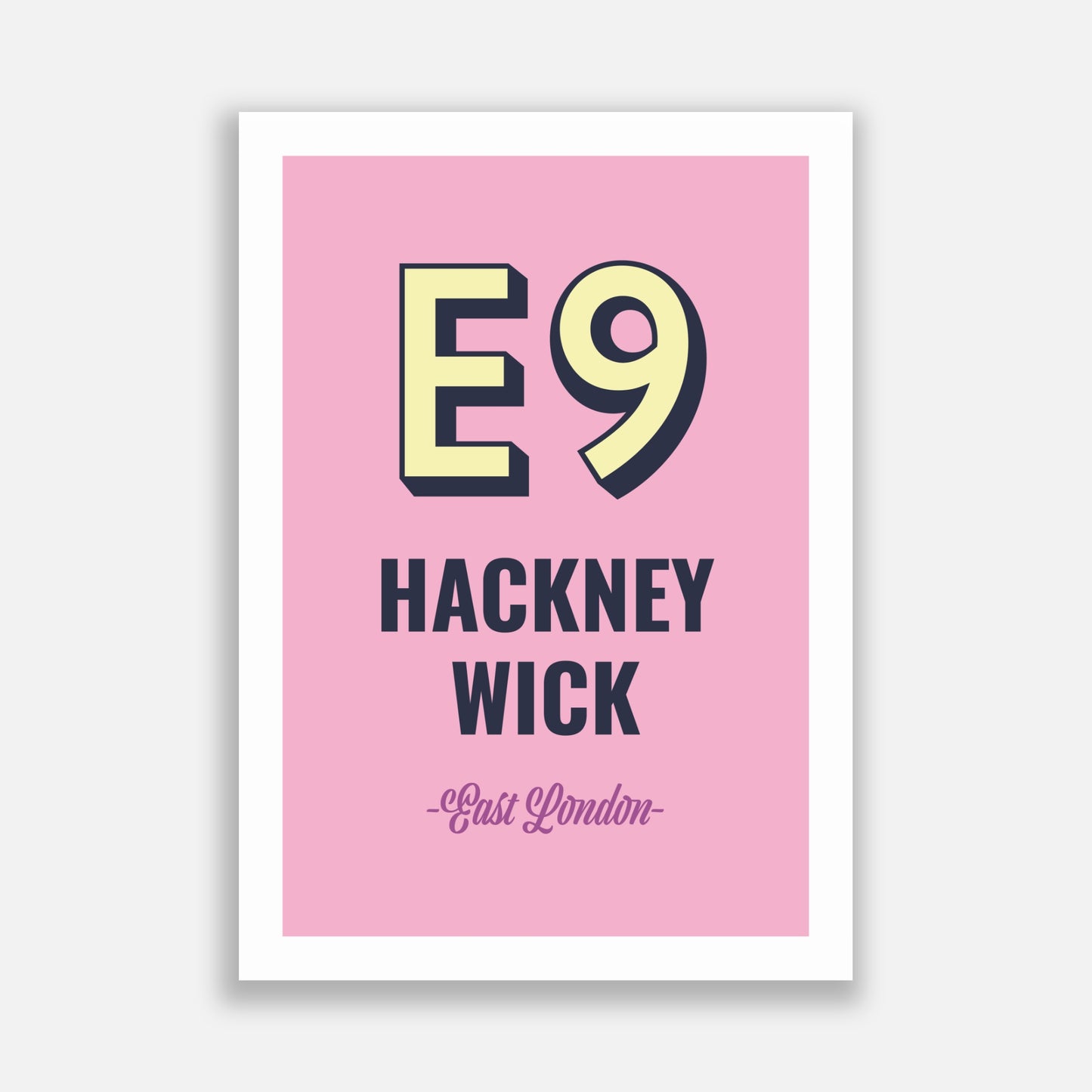 Hackney Wick E9 Postcode Poster