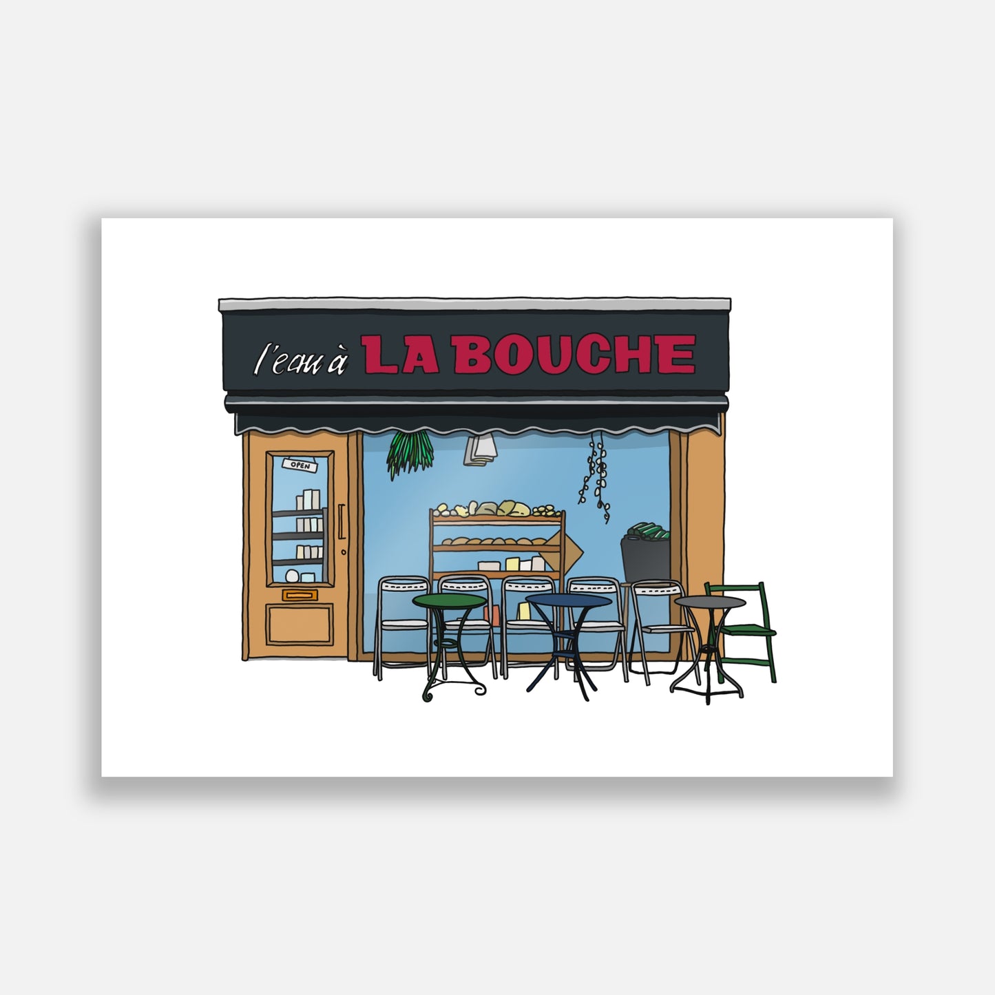 L'eau La Bouche Broadway Market Shop Front Print