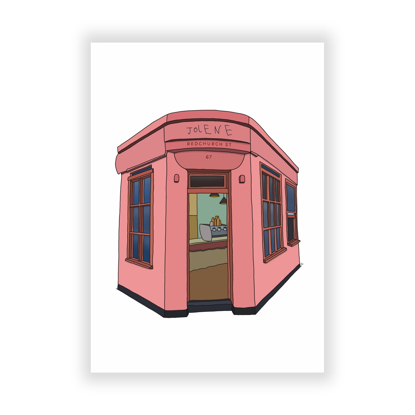 Jolene Redchurch Street Shop Front Illustration