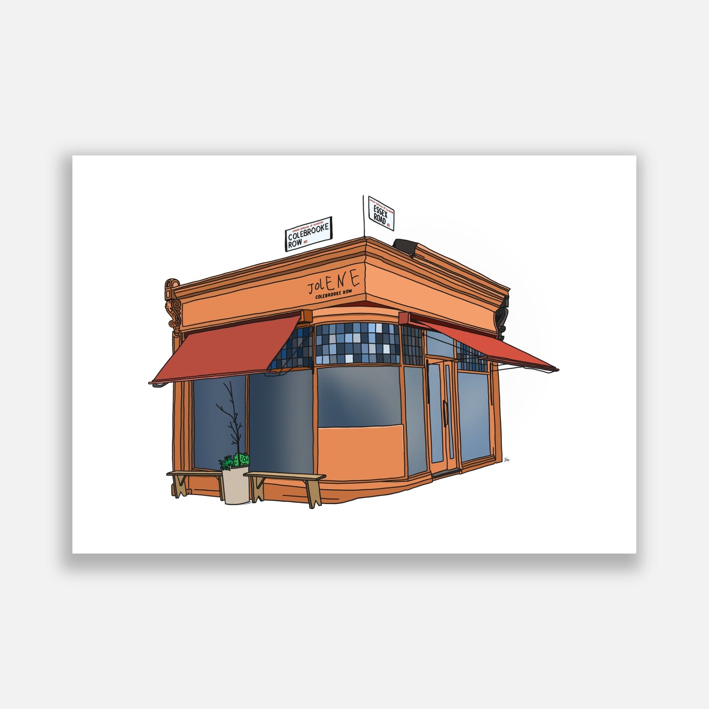 Jolene Colebrooke Row Shop Front Illustration
