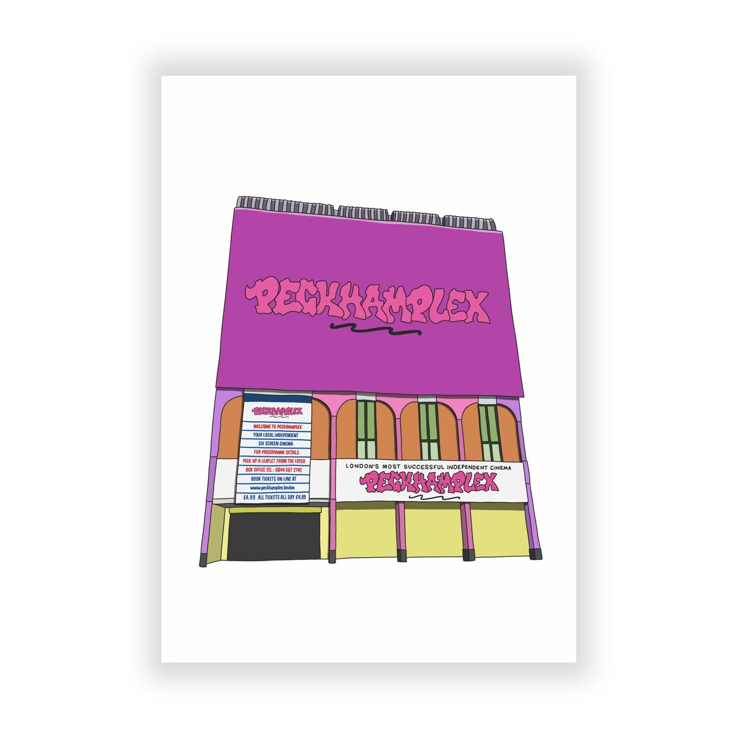 Peckhamplex Cinema Illustration Poster