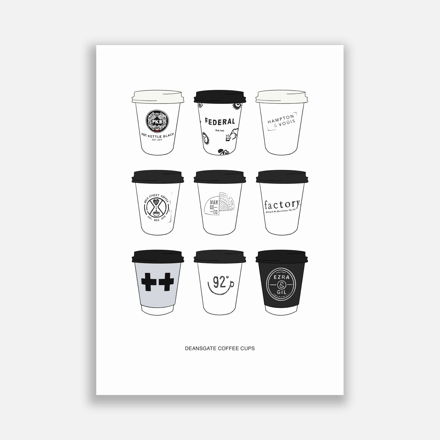 Manchester Deansgate Coffee Cups