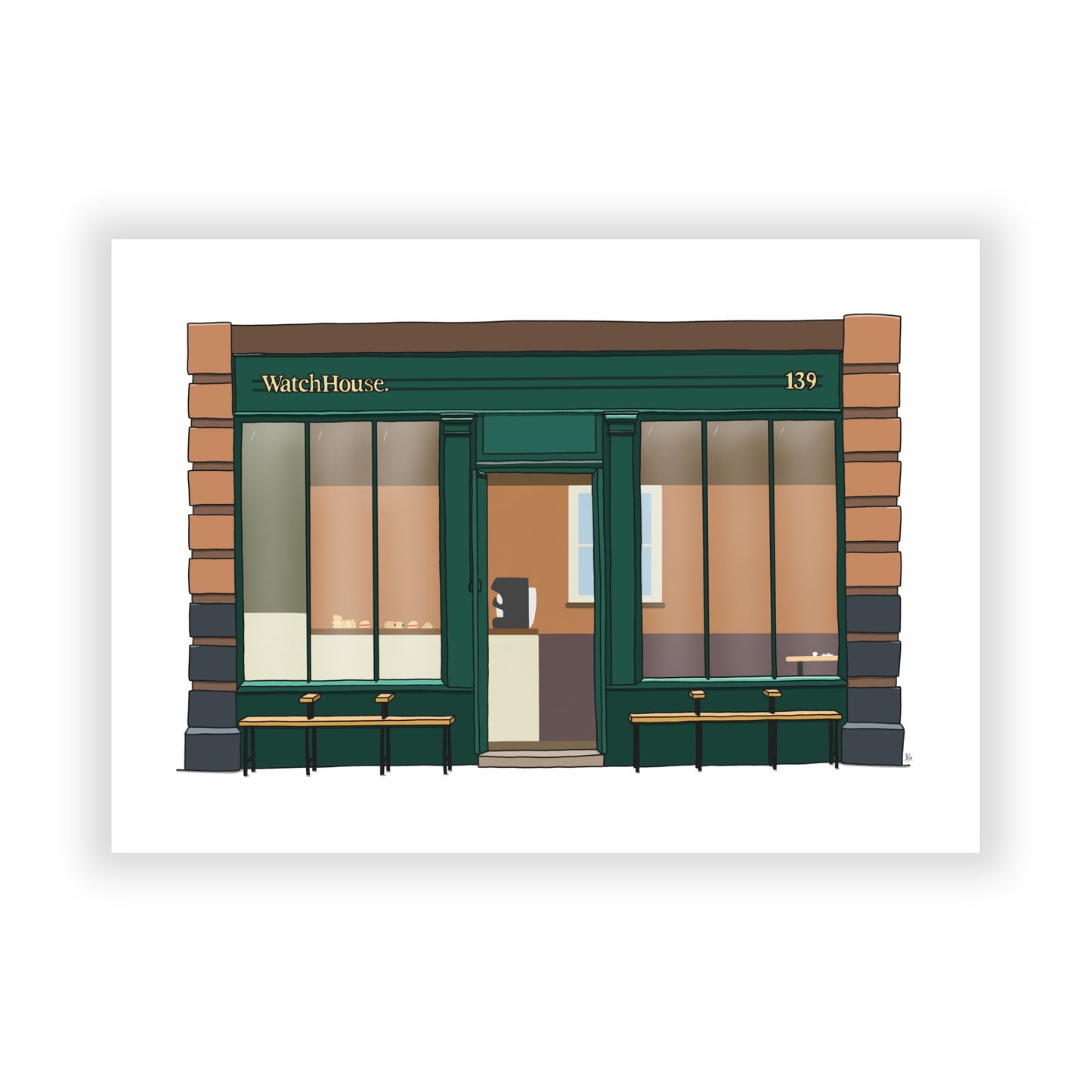 WatchHouse Coffee Spitalfields Illustration