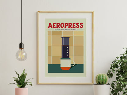 Aeropress Print - Coffee Maker Series