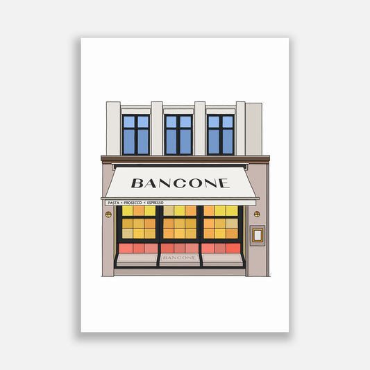 Bancone William Golden Square Soho Illustration