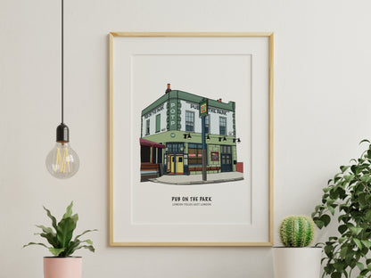 Pub on The Park London Fields Illustration