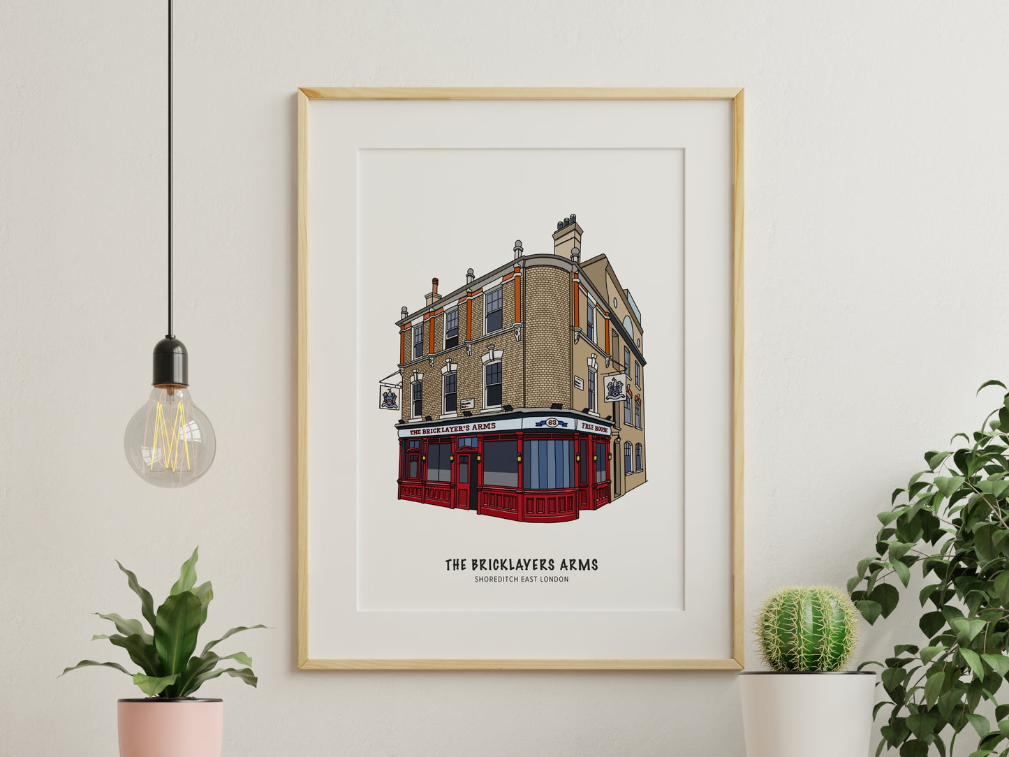 Bricklayers Arms Pub Shoreditch Illustration