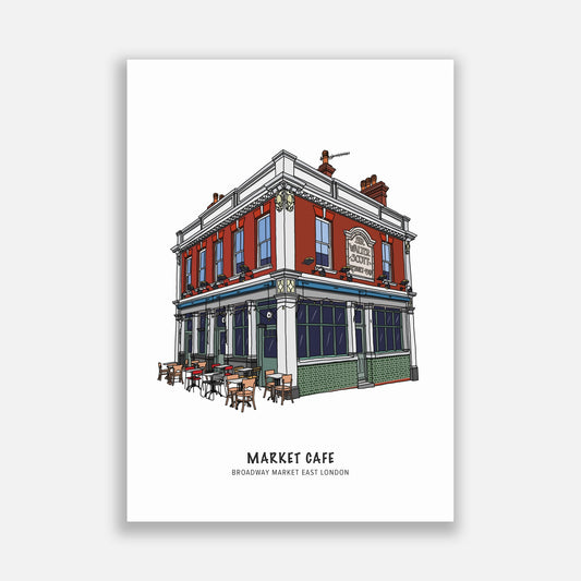 Market Cafe Broadway Market Illustration