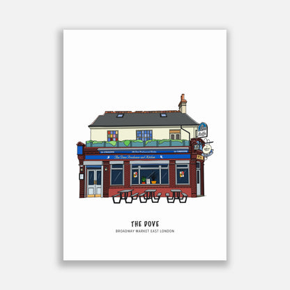 The Dove Pub Broadway Market Illustration