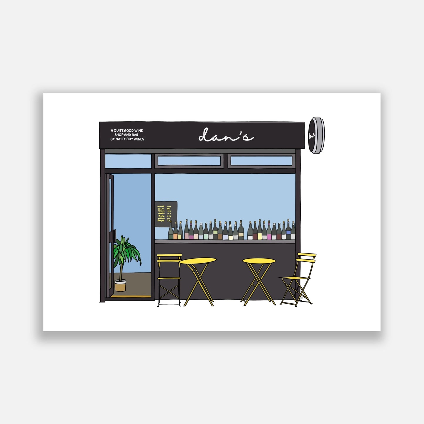 Dan's Wine Bar Dalston Illustration