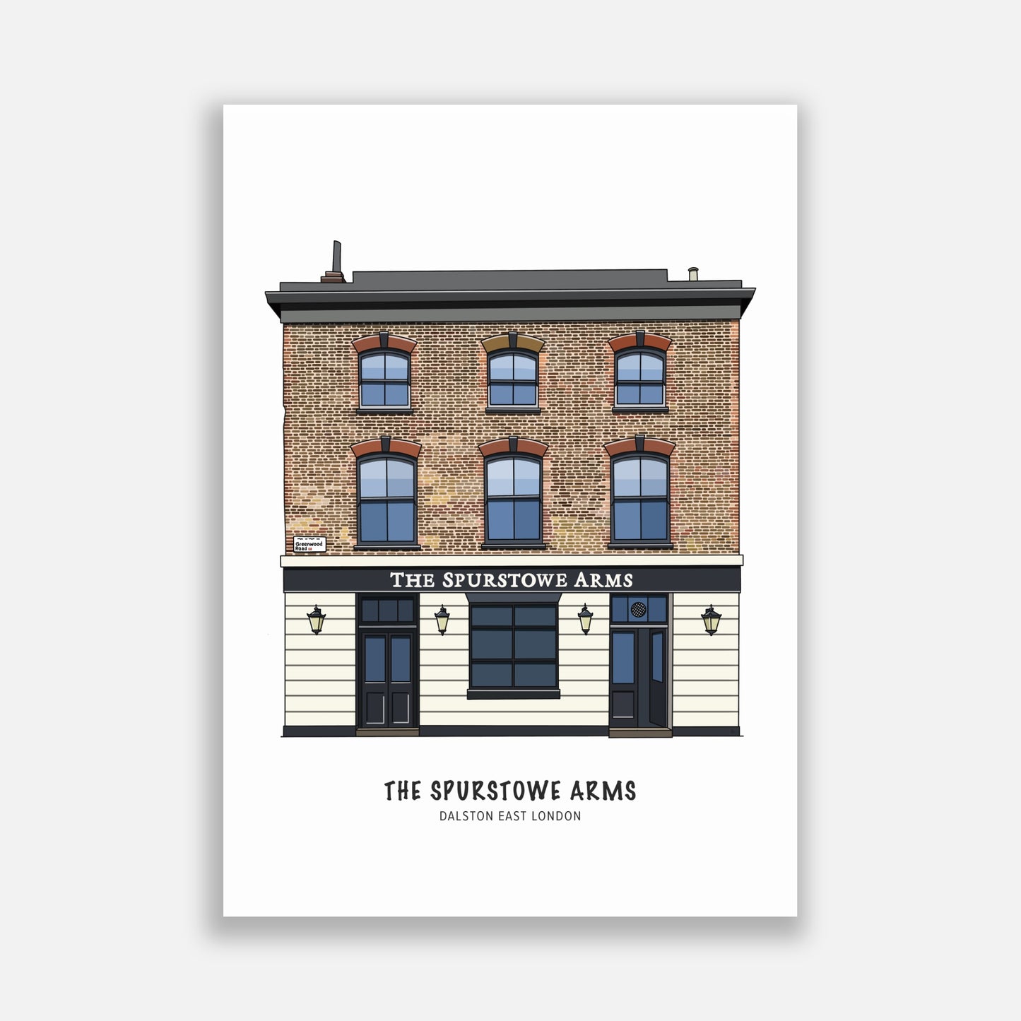 The Spurstowe Arms Dalston Illustration