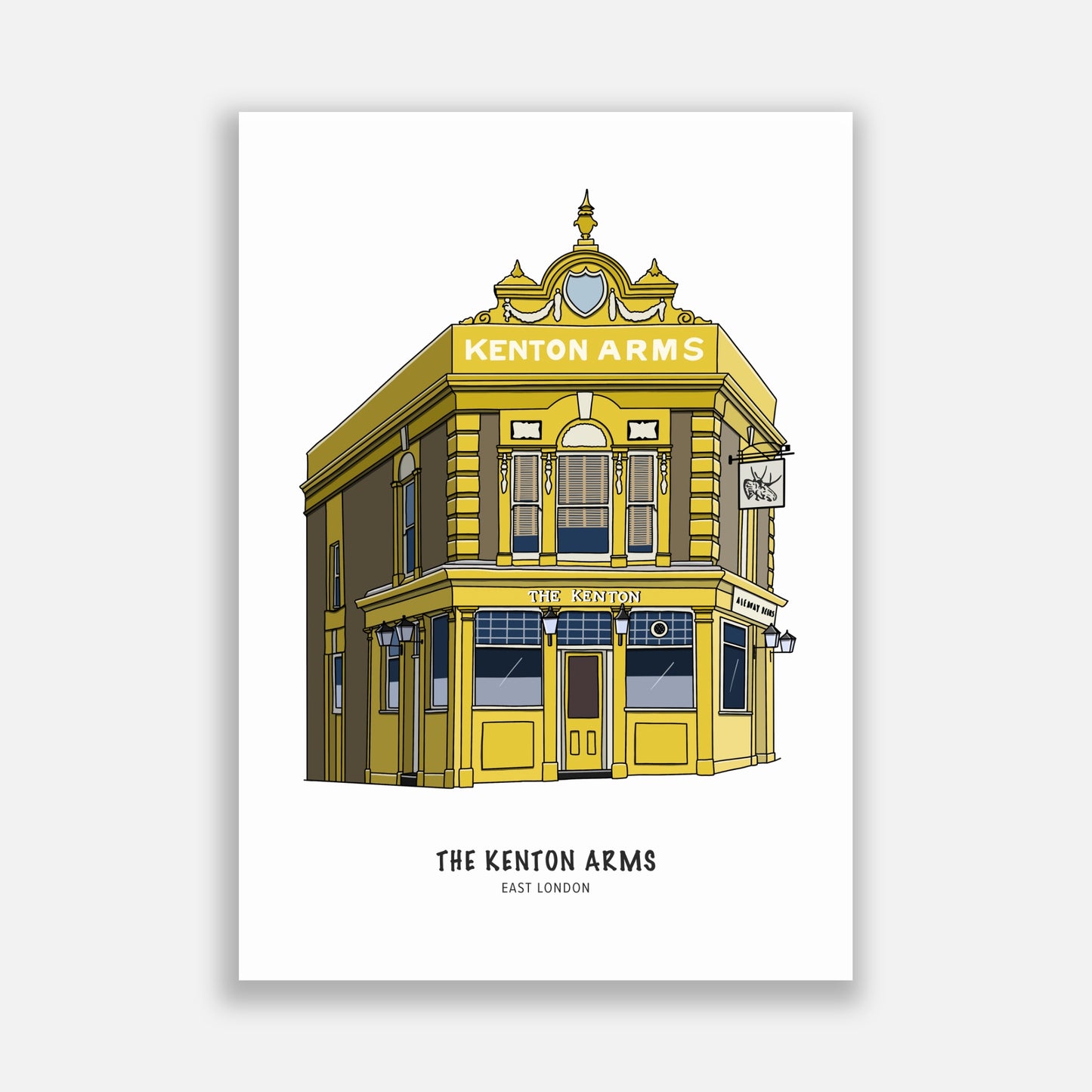 Kenton Arms Pub Hackney Illustration