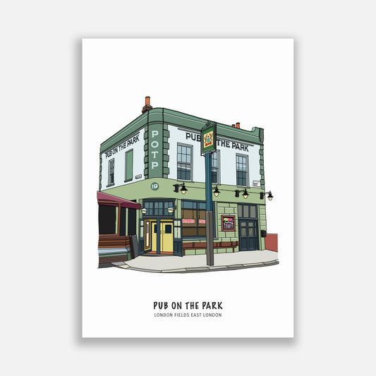 Pub on The Park London Fields Illustration