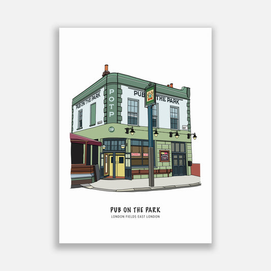 Pub on The Park London Fields Illustration