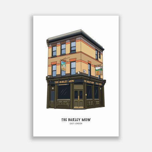 Barley Mow Pub Shoreditch Illustration