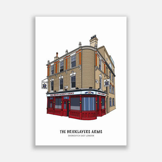 Bricklayers Arms Pub Shoreditch Illustration