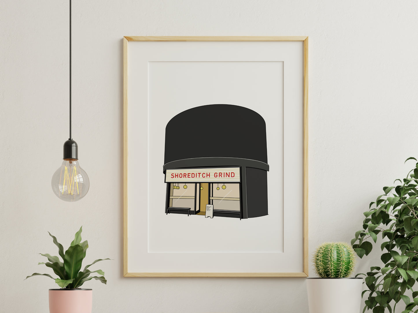 Shoreditch Grind Coffee Shop Illustration