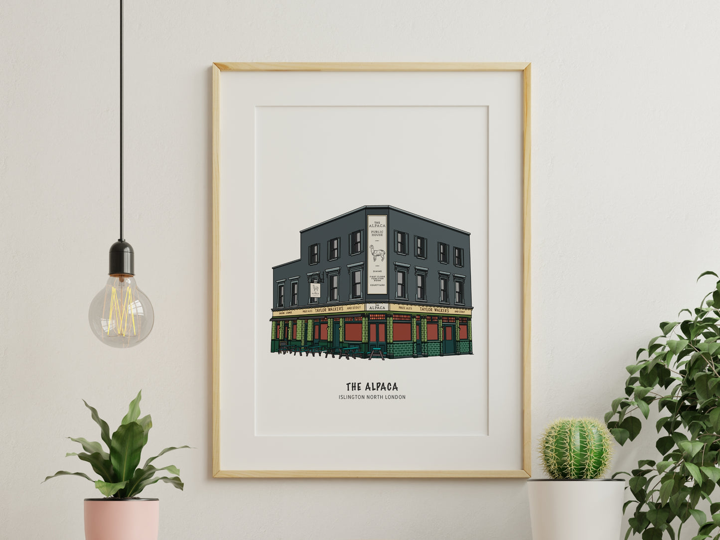 The Alpaca Pub Islington Illustration