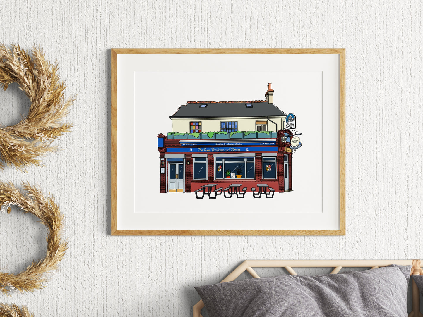 The Dove Pub Broadway Market Illustration
