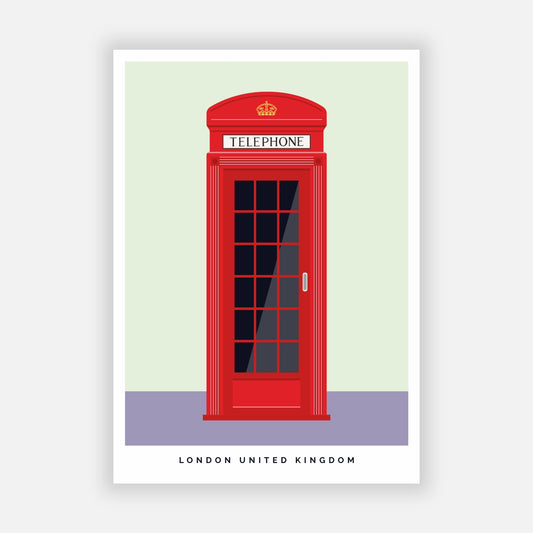 London Telephone Box Print