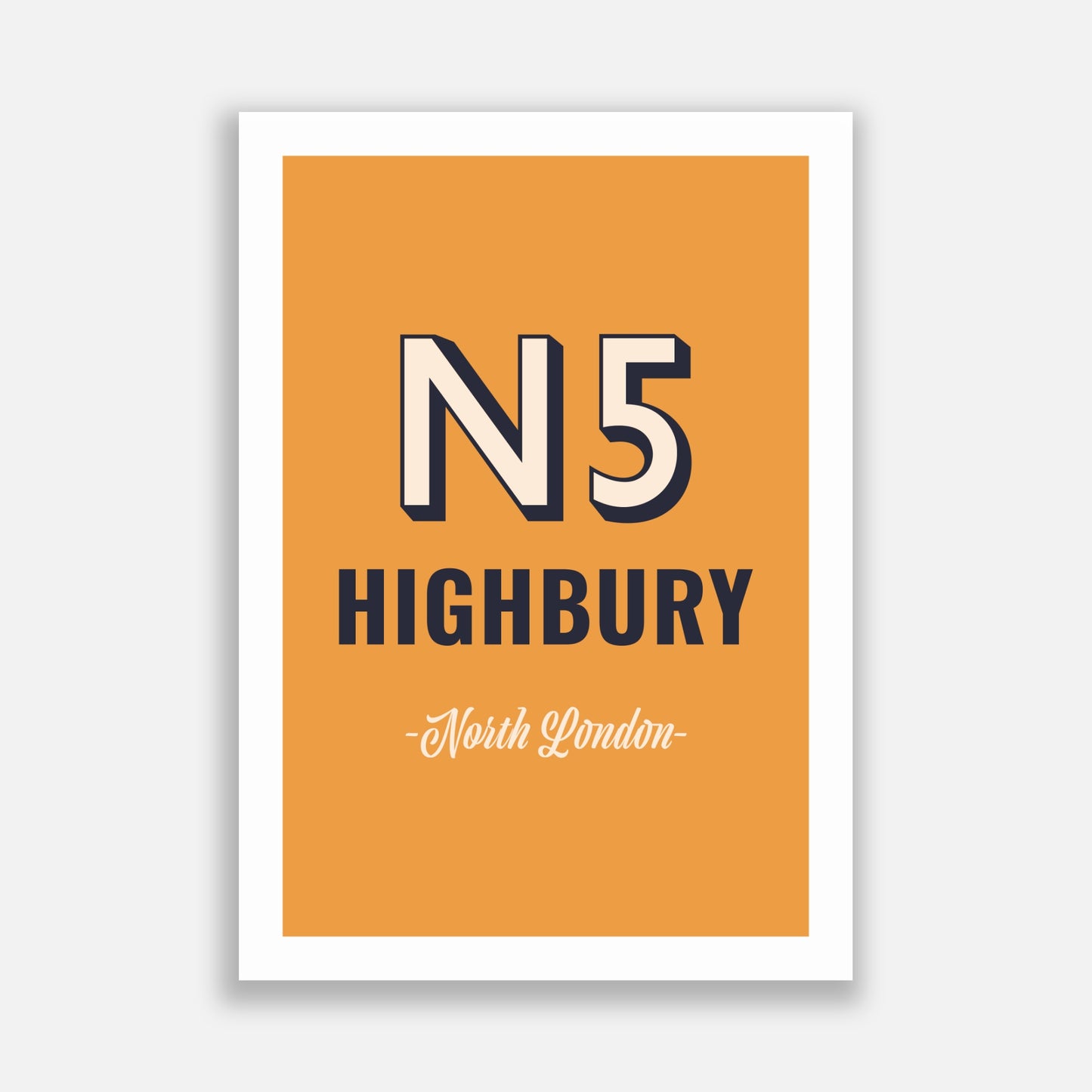 Highbury N5 Postcode Poster